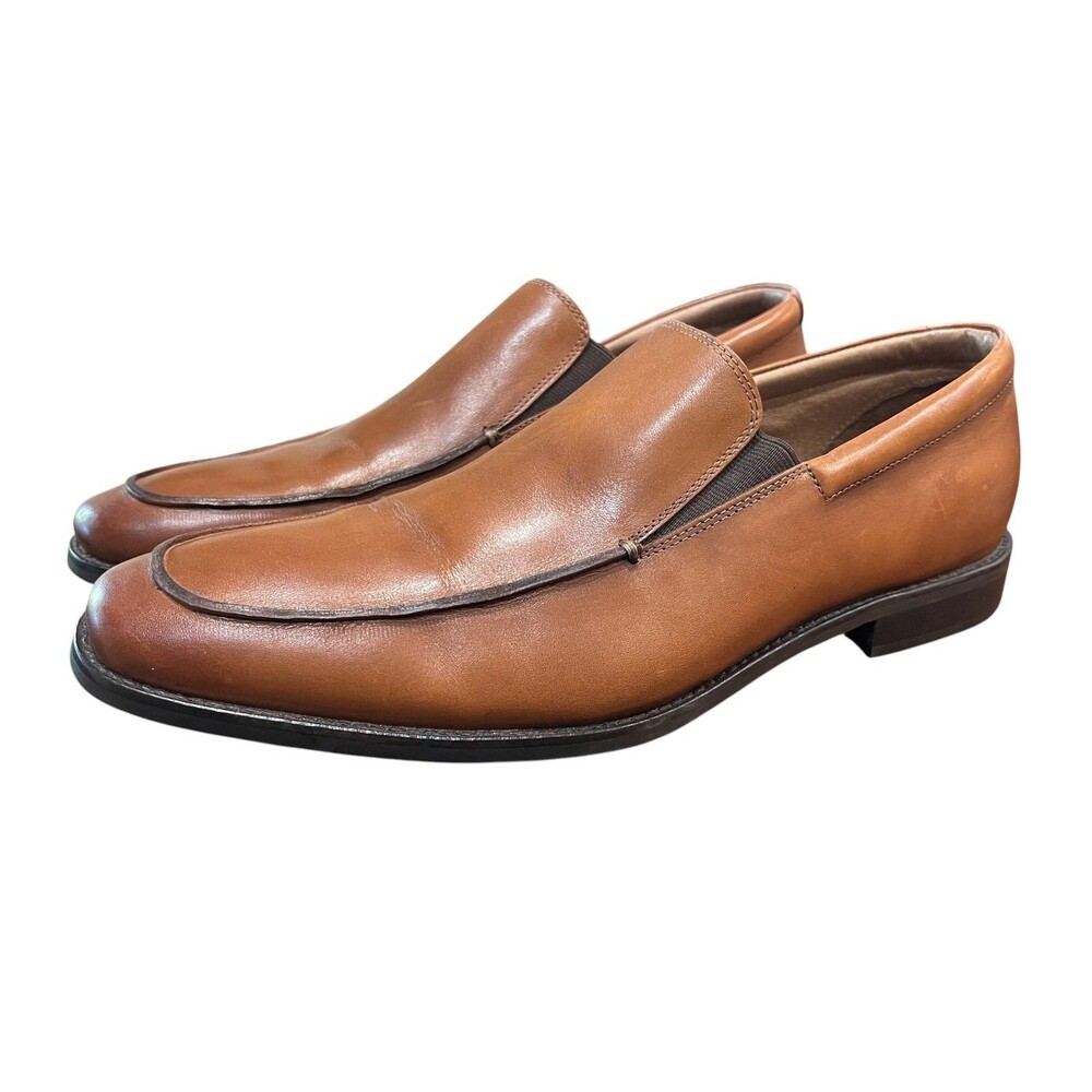Gordon Rush Marlow Medium Brown Leather Slip-on Loafer Dress Shoes  Size 10.5